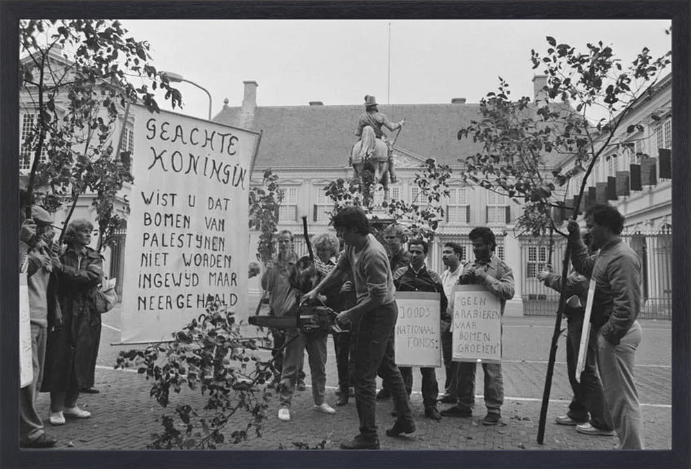 Demonstratie bij Paleis Noordeinde - 1986