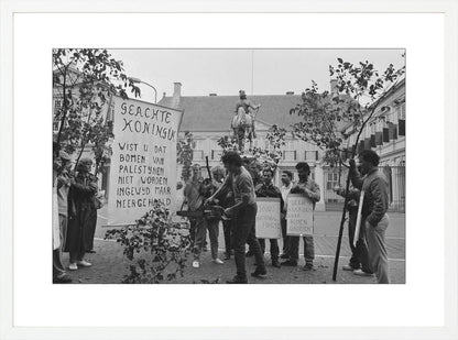 Demonstratie bij Paleis Noordeinde - 1986