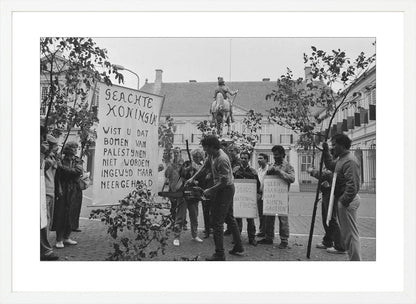 Demonstratie bij Paleis Noordeinde - 1986
