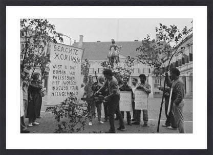 Demonstratie bij Paleis Noordeinde - 1986
