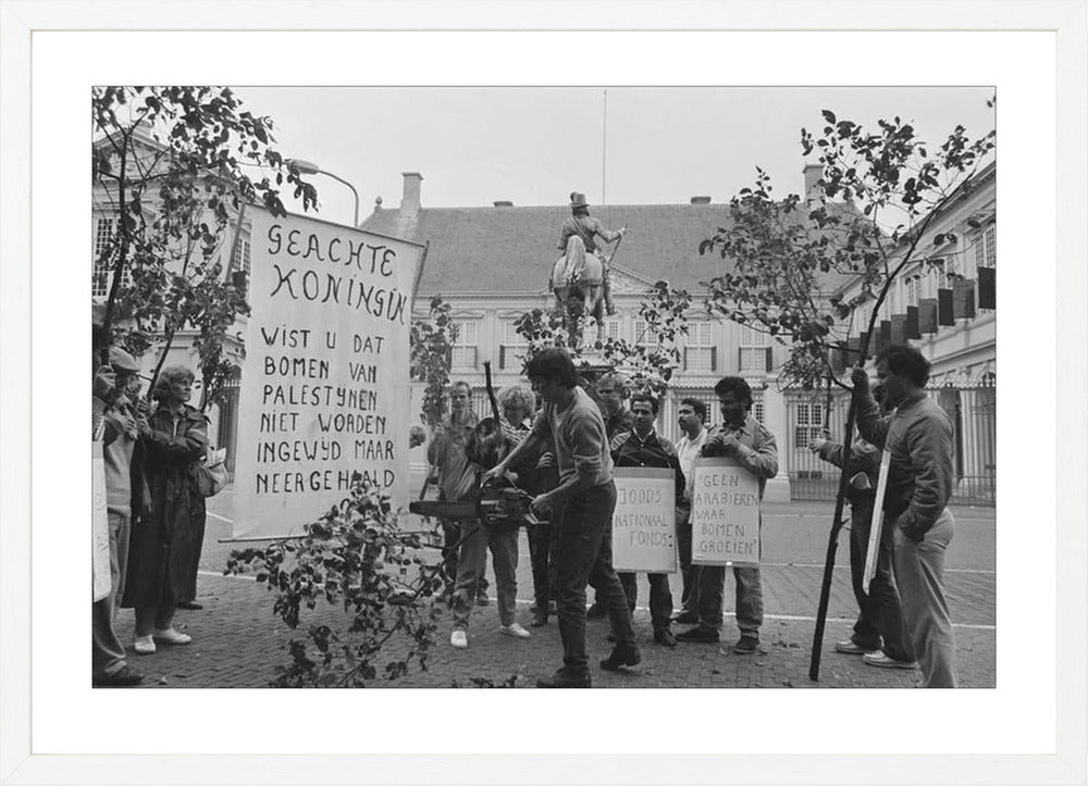 Demonstratie bij Paleis Noordeinde - 1986