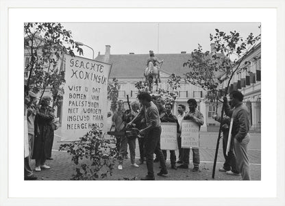 Demonstratie bij Paleis Noordeinde - 1986