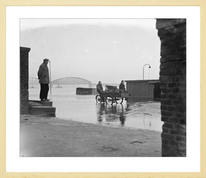 Hoogwater op de Waalkade - 1952