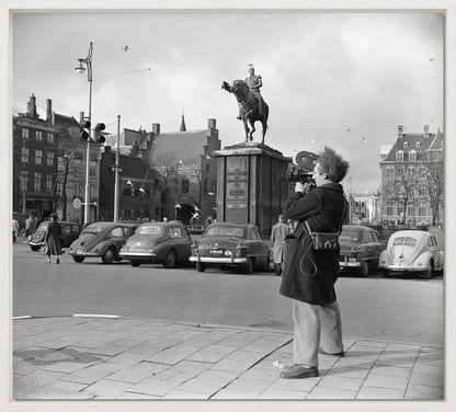 Filmopname bij de Hofvijver - 1954