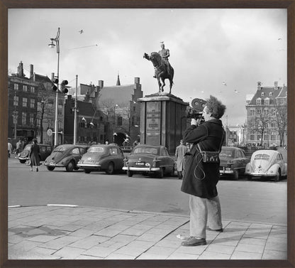 Filmopname bij de Hofvijver - 1954