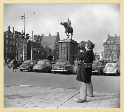 Filmopname bij de Hofvijver - 1954