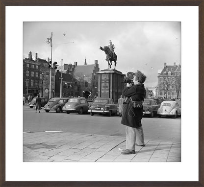Filmopname bij de Hofvijver - 1954