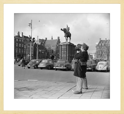 Filmopname bij de Hofvijver - 1954