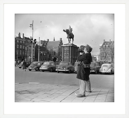 Filmopname bij de Hofvijver - 1954