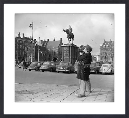 Filmopname bij de Hofvijver - 1954