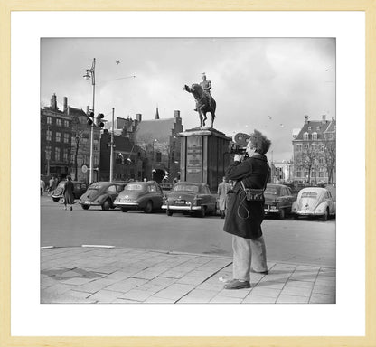 Filmopname bij de Hofvijver - 1954