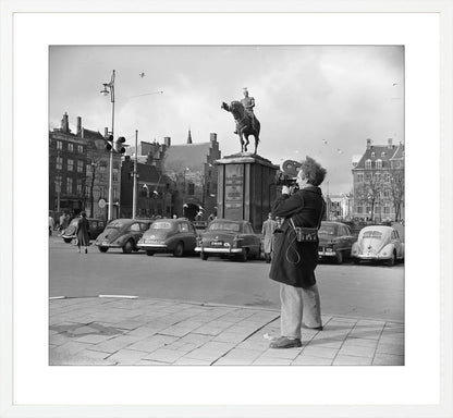 Filmopname bij de Hofvijver - 1954