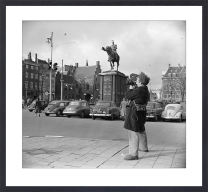 Filmopname bij de Hofvijver - 1954