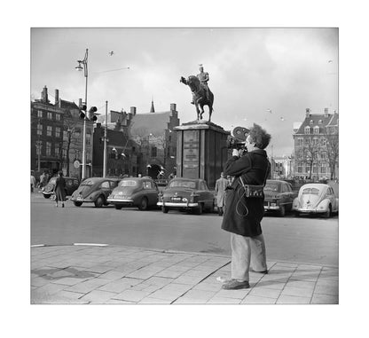Filmopname bij de Hofvijver - 1954