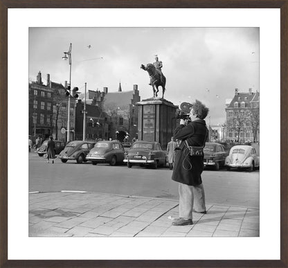 Filmopname bij de Hofvijver - 1954