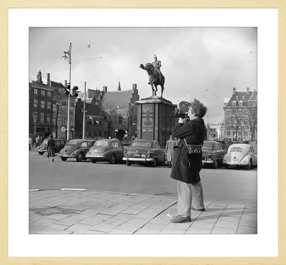 Filmopname bij de Hofvijver - 1954
