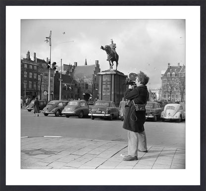 Filmopname bij de Hofvijver - 1954