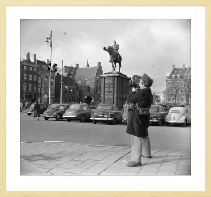 Filmopname bij de Hofvijver - 1954