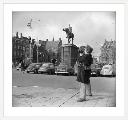 Filmopname bij de Hofvijver - 1954