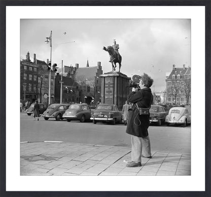 Filmopname bij de Hofvijver - 1954