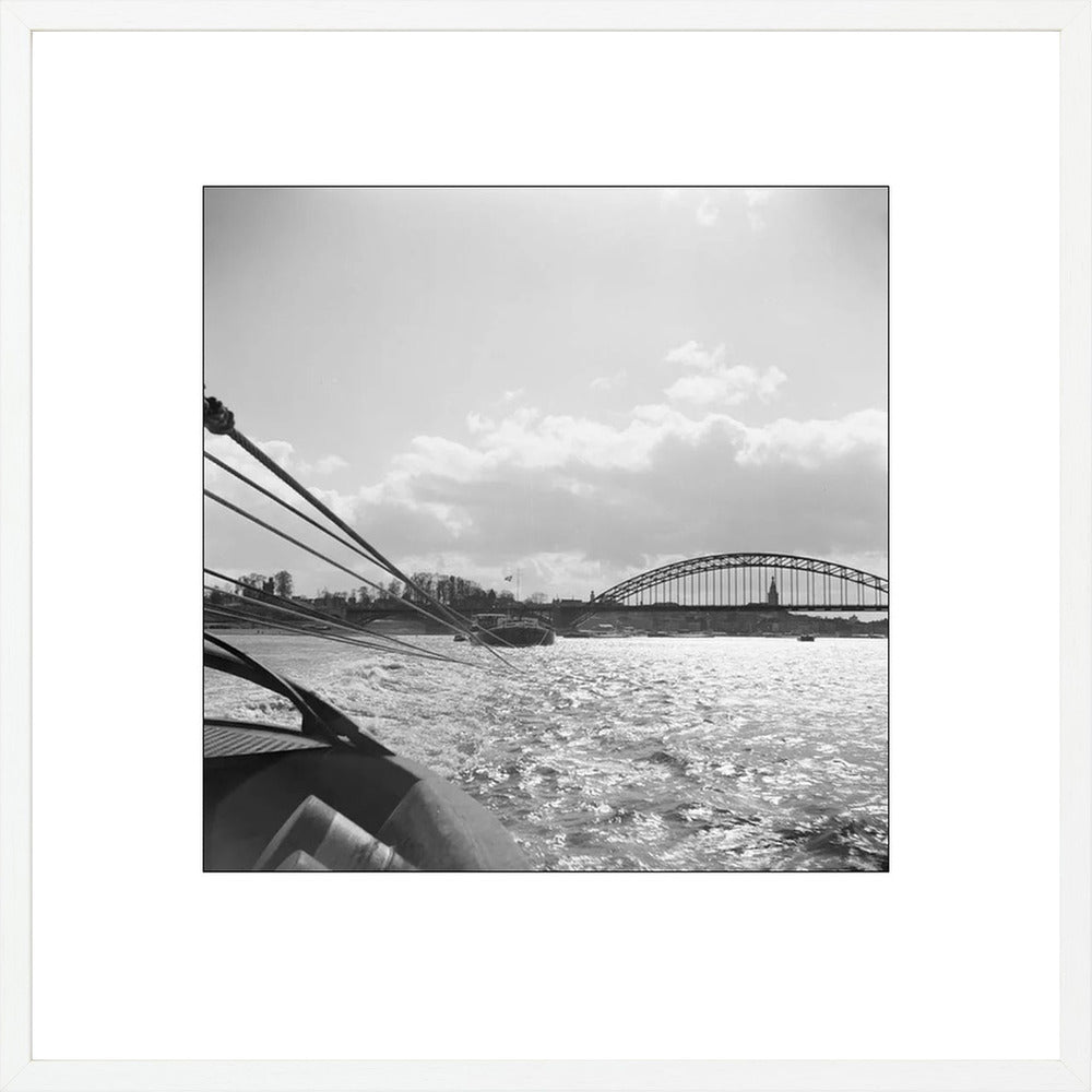Boot en de Waalbrug - 1955