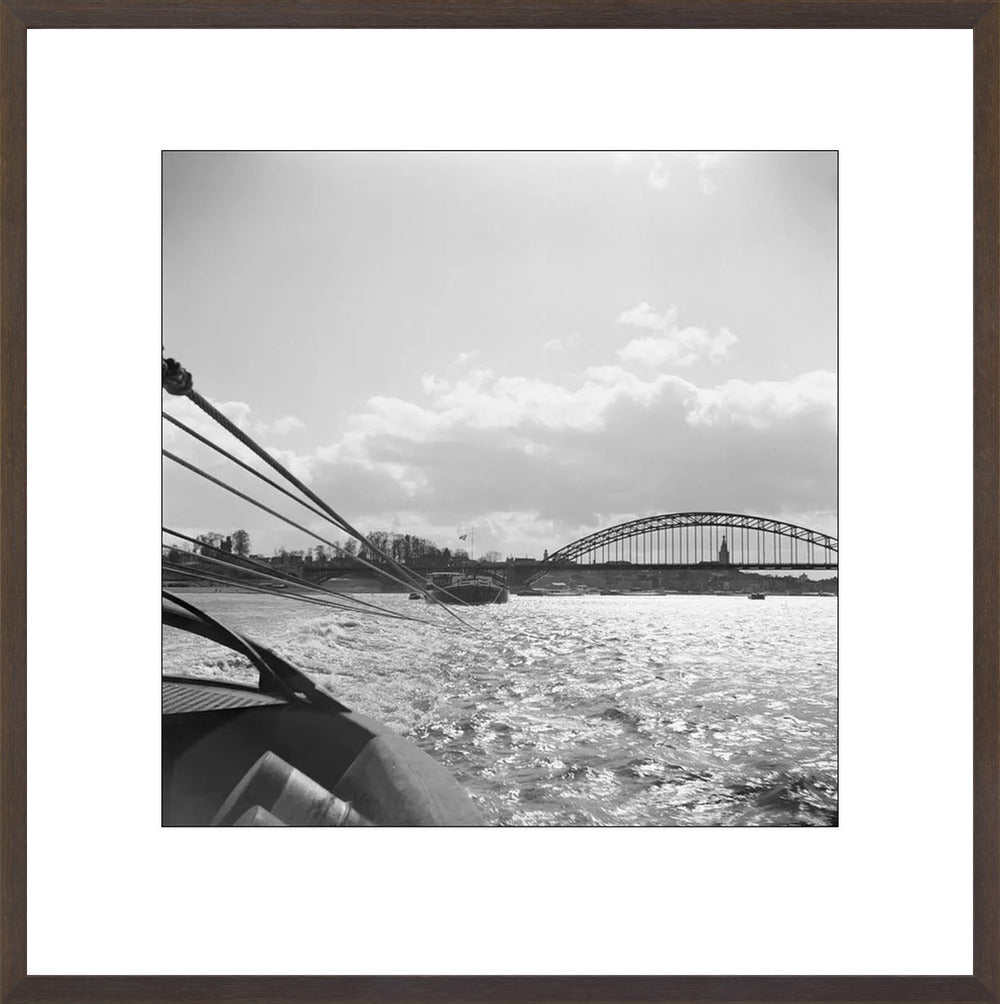 Boot en de Waalbrug - 1955