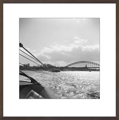 Boot en de Waalbrug - 1955