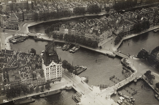 Historische foto van de Oude Haven en Spaansekade in Rotterdam rond 1934