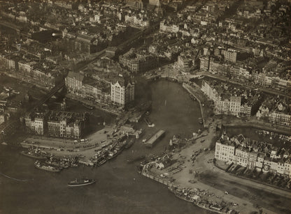 Historische foto van de Oude Haven in Rotterdam rond 1925