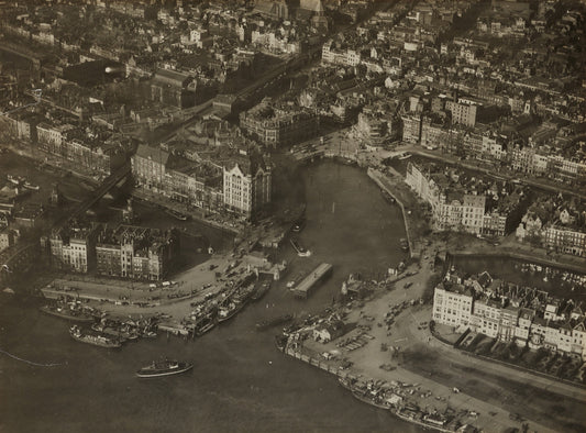 Historische foto van de Oude Haven in Rotterdam rond 1925