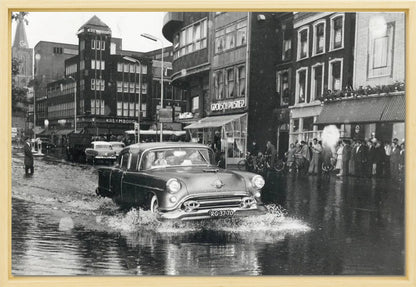 Wateroverlast op het Vredenburg - 1957