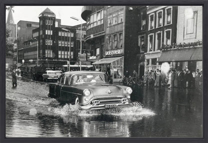 Wateroverlast op het Vredenburg - 1957
