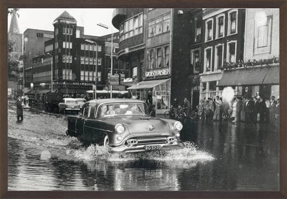 Wateroverlast op het Vredenburg - 1957