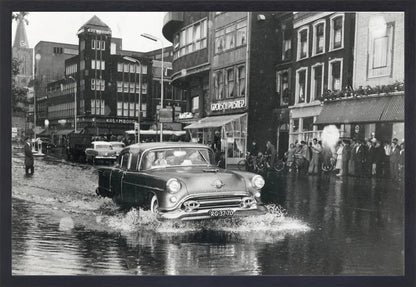 Wateroverlast op het Vredenburg - 1957
