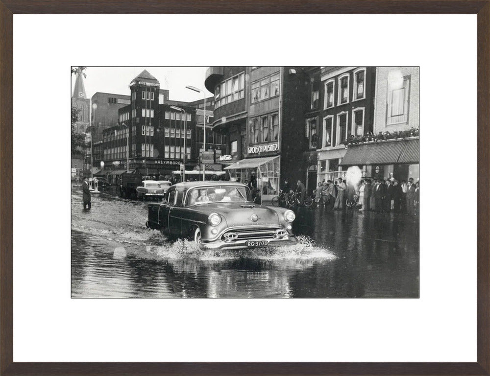 Wateroverlast op het Vredenburg - 1957