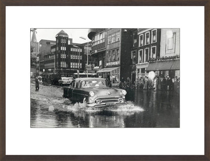 Wateroverlast op het Vredenburg - 1957