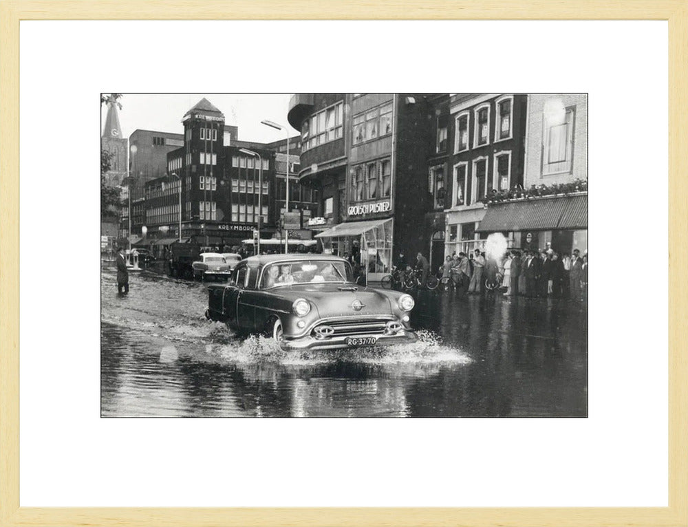 Wateroverlast op het Vredenburg - 1957