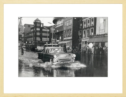 Wateroverlast op het Vredenburg - 1957