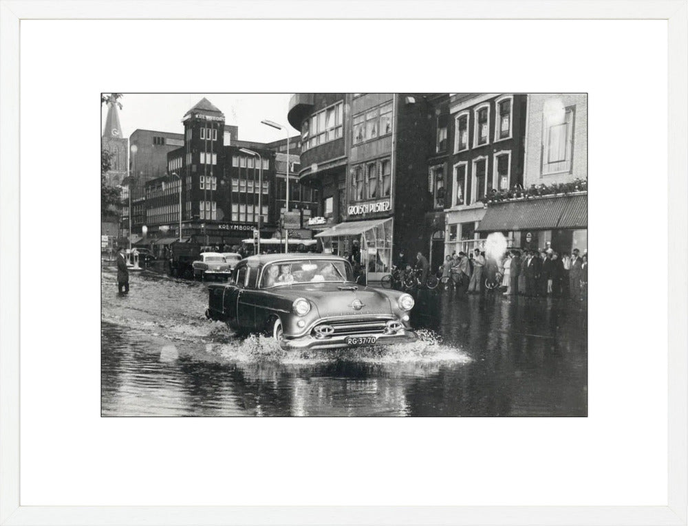 Wateroverlast op het Vredenburg - 1957