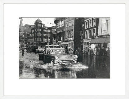 Wateroverlast op het Vredenburg - 1957