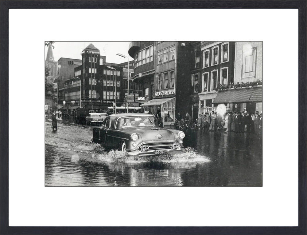Wateroverlast op het Vredenburg - 1957