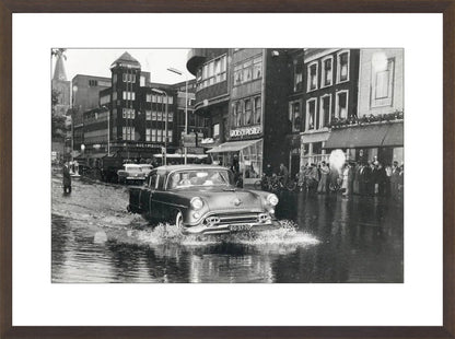 Wateroverlast op het Vredenburg - 1957