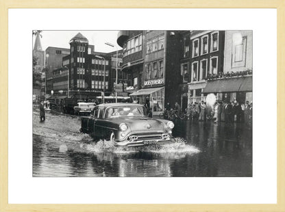 Wateroverlast op het Vredenburg - 1957