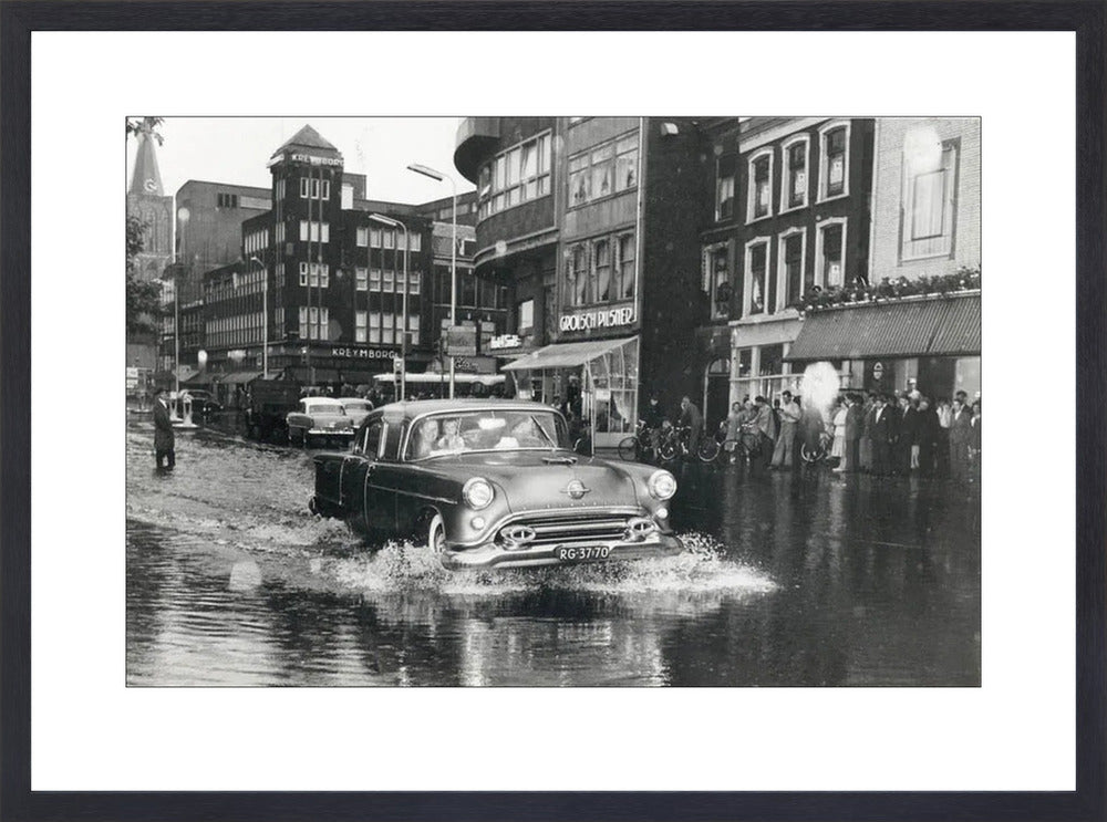 Wateroverlast op het Vredenburg - 1957