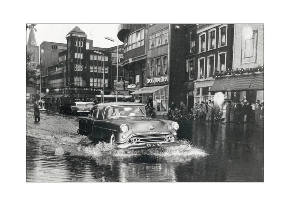 Wateroverlast op het Vredenburg - 1957