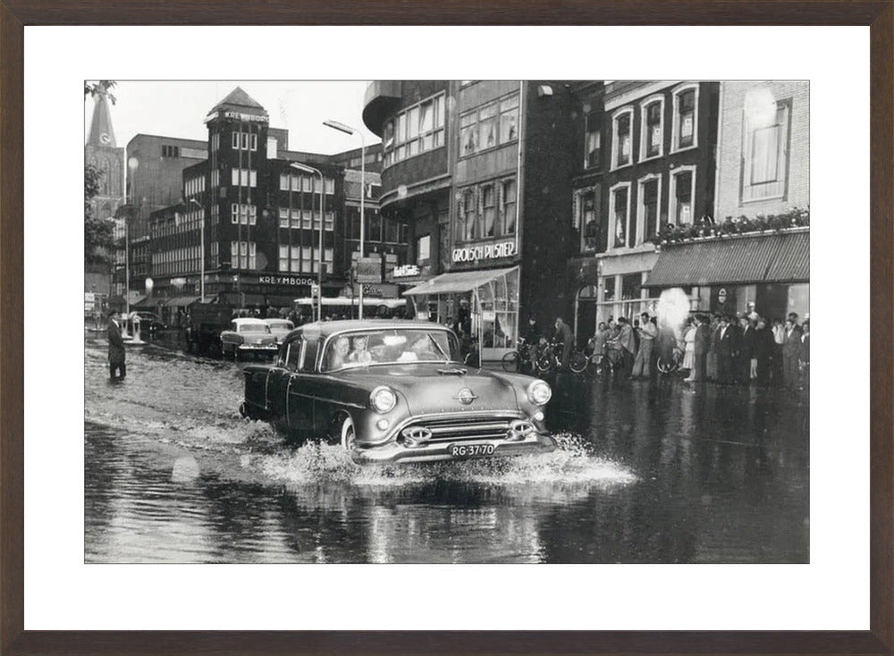 Wateroverlast op het Vredenburg - 1957