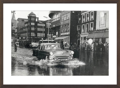 Wateroverlast op het Vredenburg - 1957