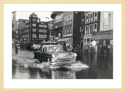 Wateroverlast op het Vredenburg - 1957