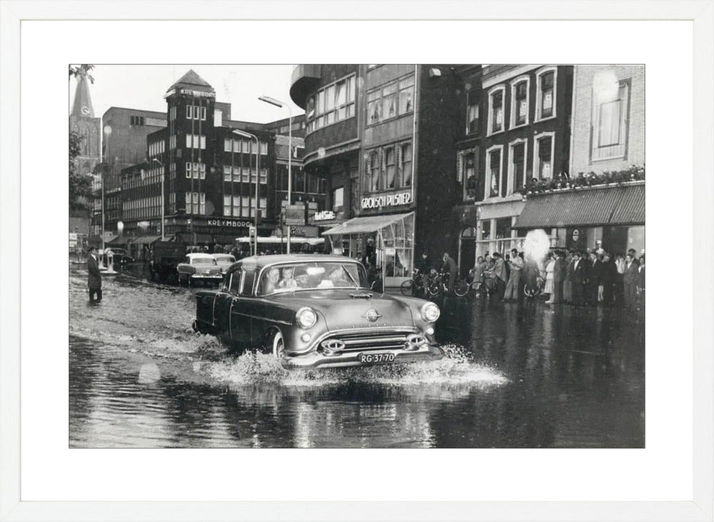 Wateroverlast op het Vredenburg - 1957