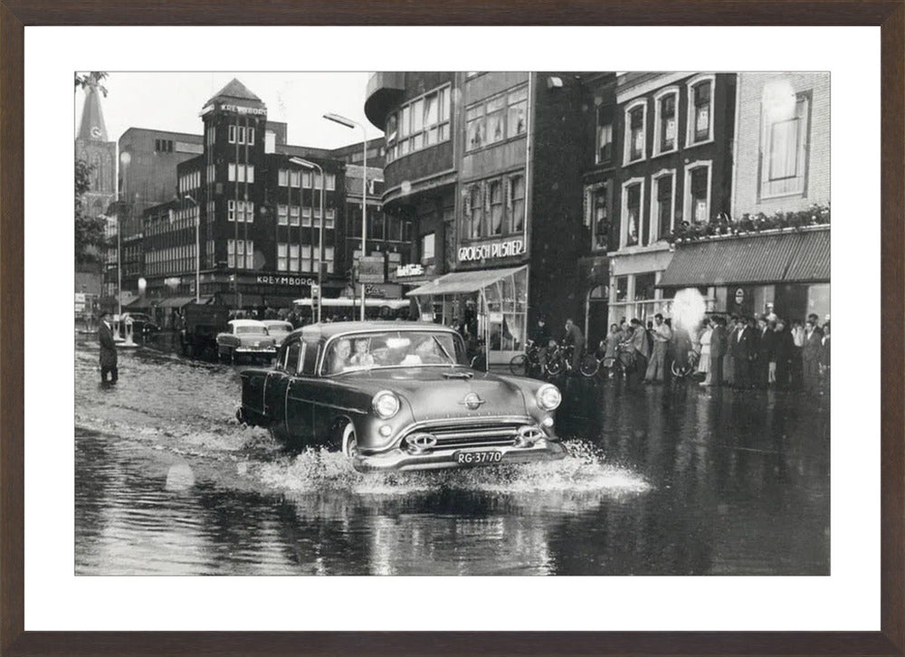 Wateroverlast op het Vredenburg - 1957